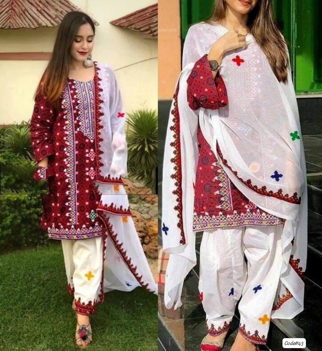 Lawn/Cotton hit Ajrak Sindhi Traditional Embroidery Collection 2K26