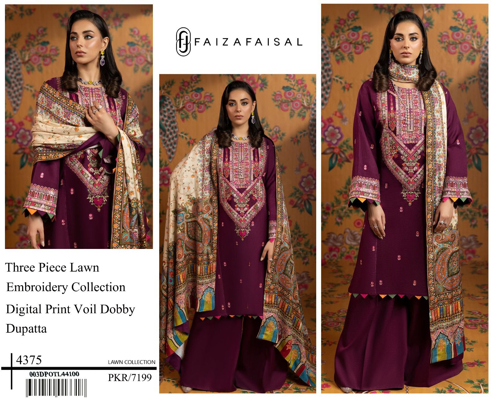 LAWN WITH DIGITAL PRINT VOIL DOBBY DUPATTA